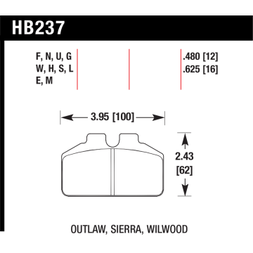 Hawk Pads - Wilwood Dynalite