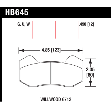 Hawk Pads - Wilwood 6712