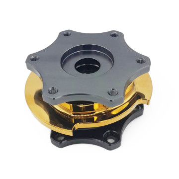 Steering Wheel Quick Release Hub - Grey/Gold