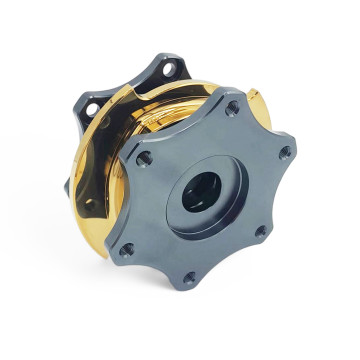 Steering Wheel Quick Release Hub - Grey/Gold