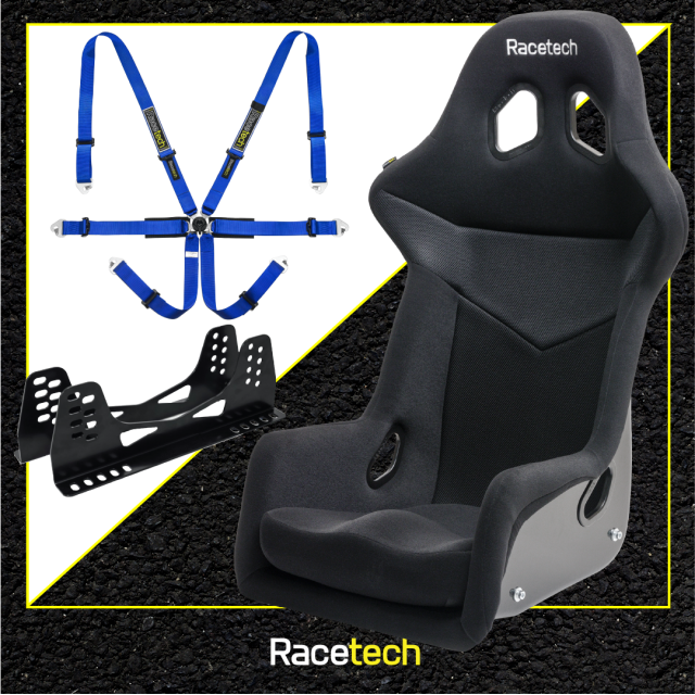 Racetech Seat, Brackets & Harness Combo 1